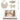 Copper & White Baby Bib & Pacifier Clip Set (3 piece) Checked Cream