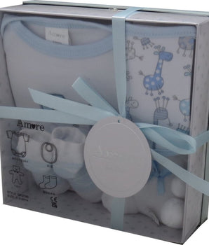 Blue 4 Piece Luxury Boxed Gift Set (0-3 Months)