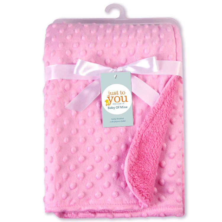 Pink Bubble Embossed Baby Blanket